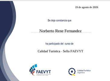 "Fernández Schwerdt Viajes", agencia de viajes certificada-legajo 17.328
